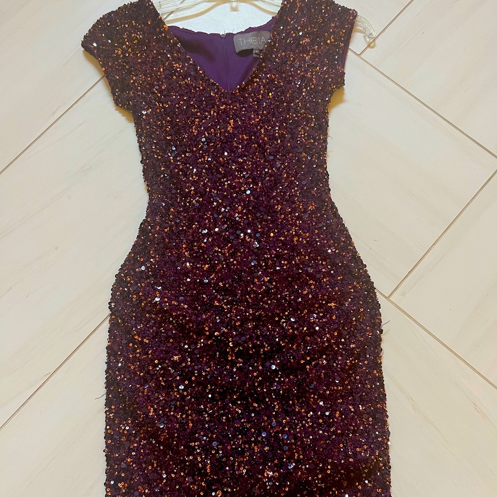 Theia sequin cocktail dress